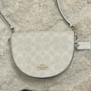 coach white crossbody purse